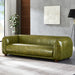 Mila Mid-Century Modern Green Genuine Leather Sofa | Ashcroft Imports Furniture