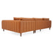 Monroe Mid-Century Modern Cognac Vegan Leather Right Sectional Sofa | Ashcroft Imports Furniture