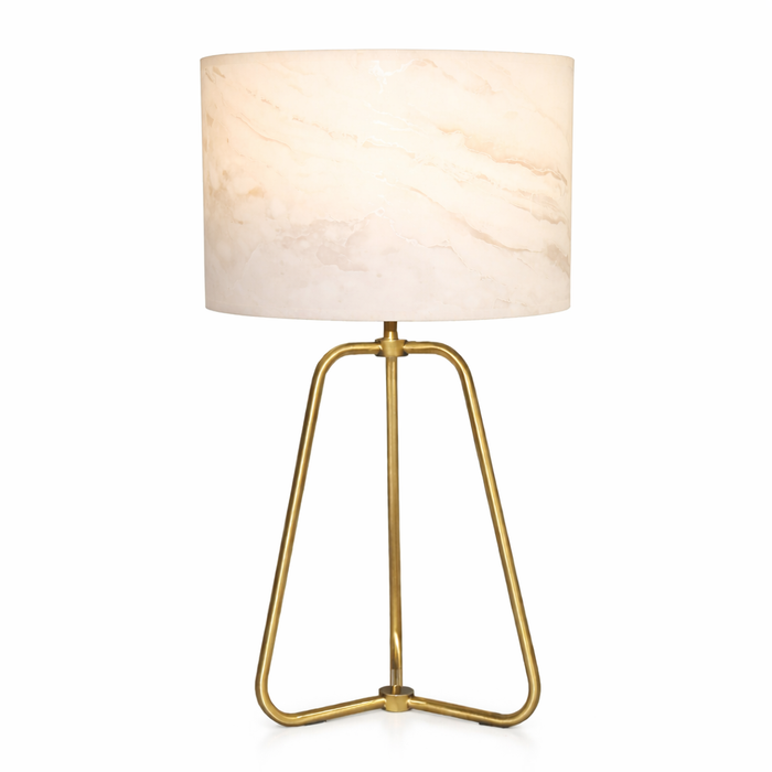 Optima Marble Lampshade Table Lamp - Bronze
