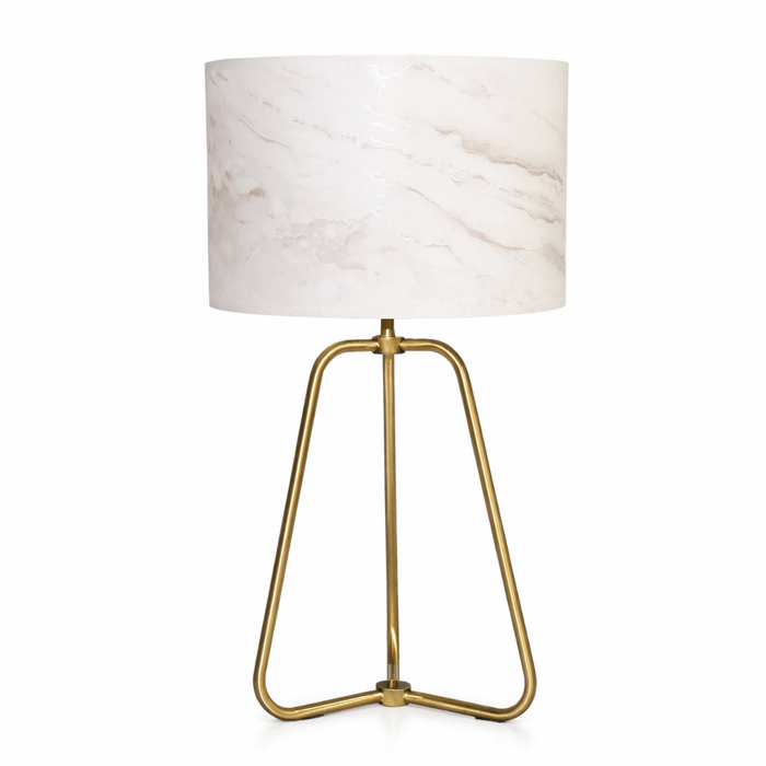 Optima Marble Lampshade Table Lamp - Bronze