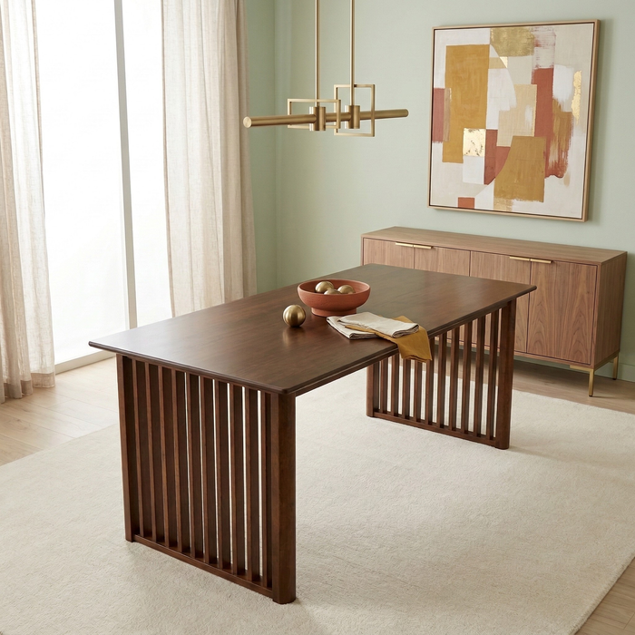 Sonoma Rectangular Walnut Dining Table for 6 | Ashcroft Imports Furniture