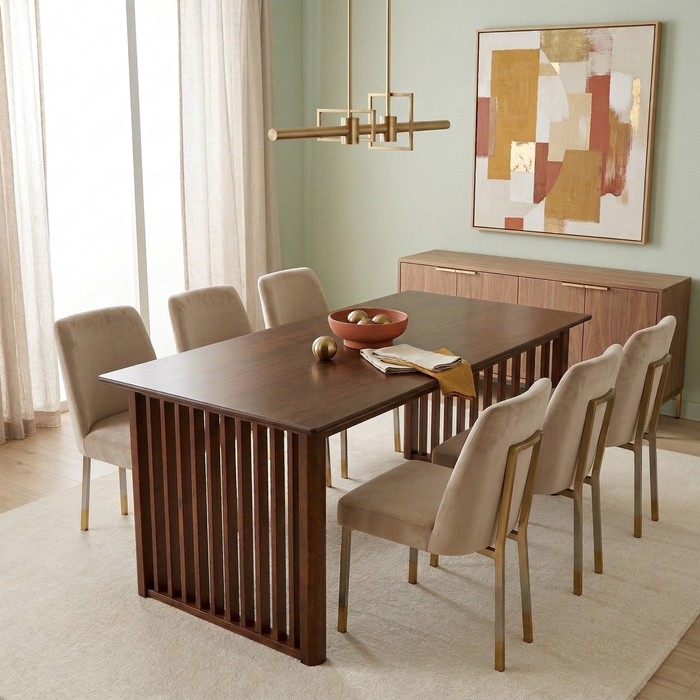 Sonoma Rectangular Walnut Dining Table for 6 | Ashcroft Imports Furniture
