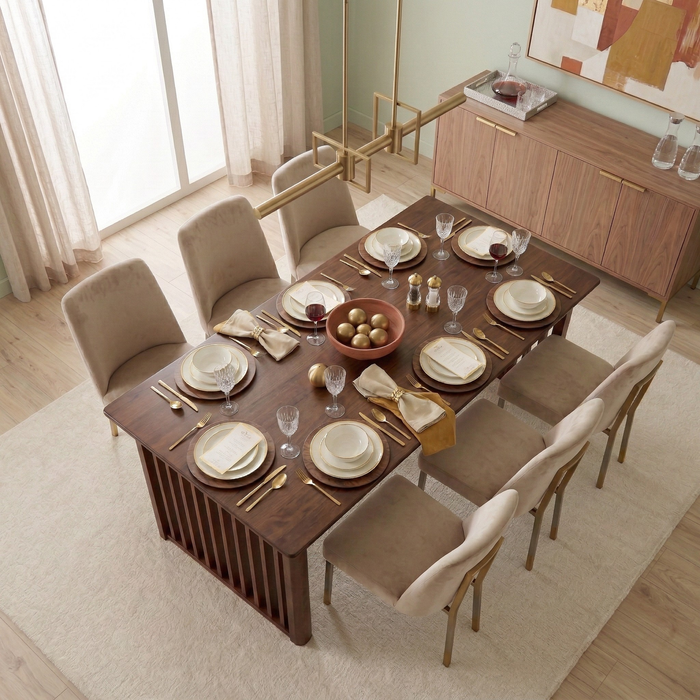 Sonoma Rectangular Walnut Dining Table for 6 | Ashcroft Imports Furniture