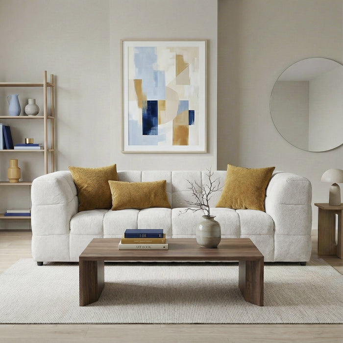 Swain Modern Beige Boucle Sofa