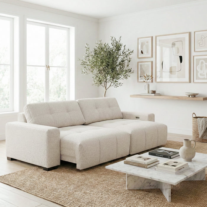 Corston Beige Linen PWR Slider Sofa