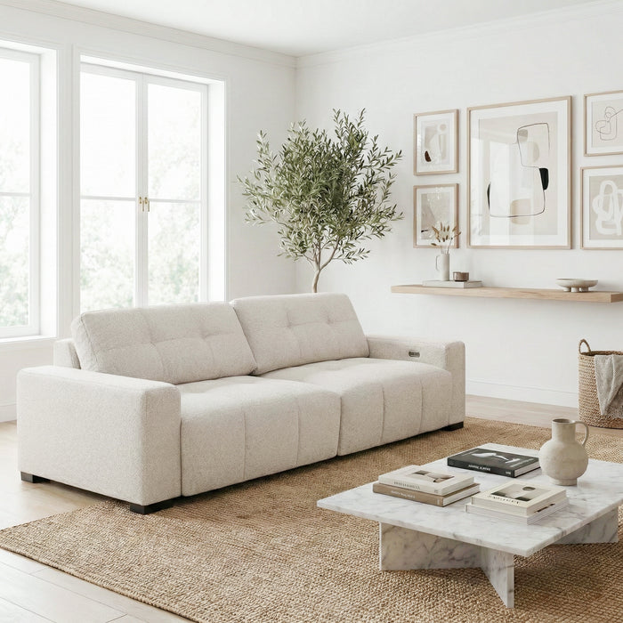 Corston Beige Linen PWR Slider Sofa