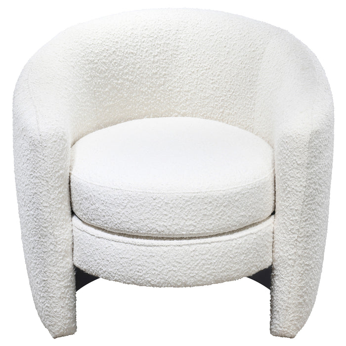 Avalon White Boucle Lounge Chair