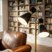 Axis Brassed Gold Floor Lamp | Double Spot Lights &amp; 4-Way Switch