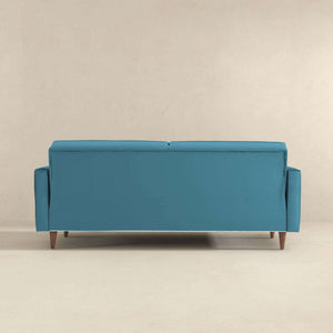 Baneton  Mid-Century Modern Teal Velvet Sleeper Sofa