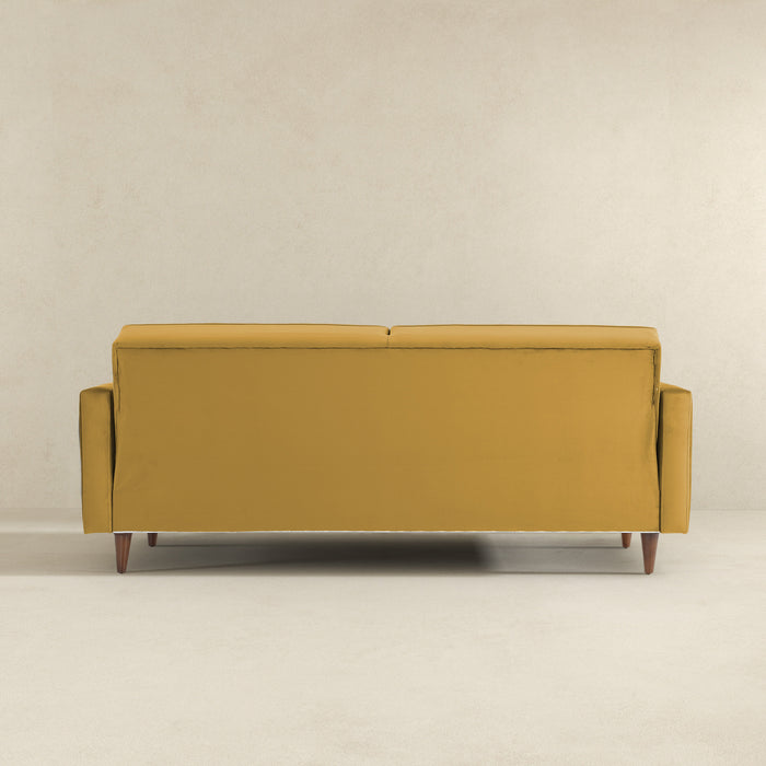 Benara Yellow Velvet Sleeper Sofa