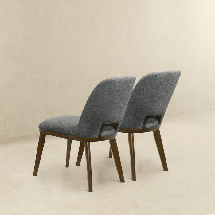 Blake Dark Grey Fabric Dining Chair (Set Of 2)