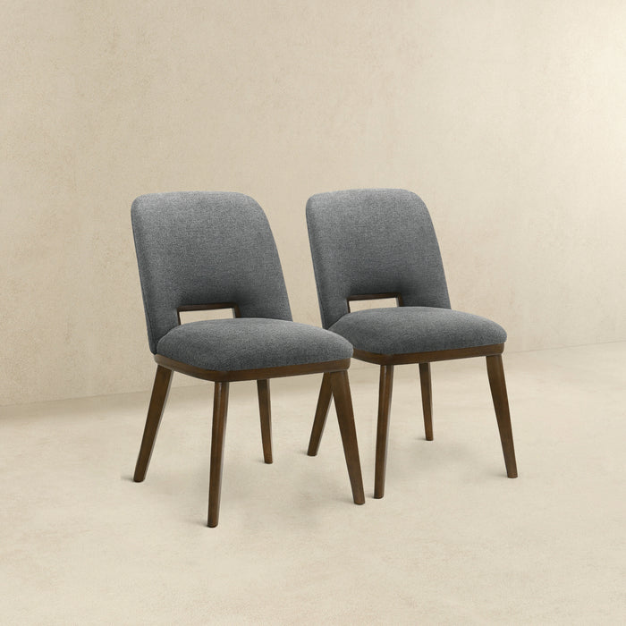 Blake Dark Grey Fabric Dining Chair (Set Of 2)