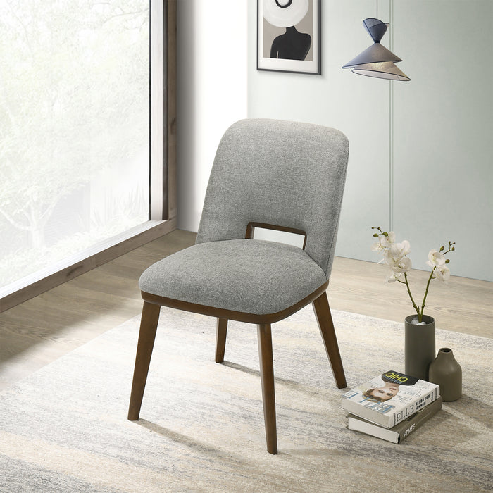 Blaken Light Grey Fabric Dining Chair (Set Of 2)