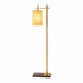 Brizo Floor Lamp | Dark Brown Bamboo & Bronze Frame