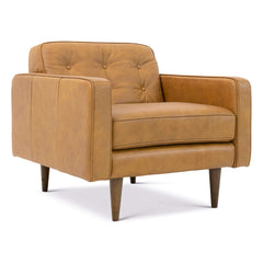 Giselle Leather Lounge Chair (Tan)