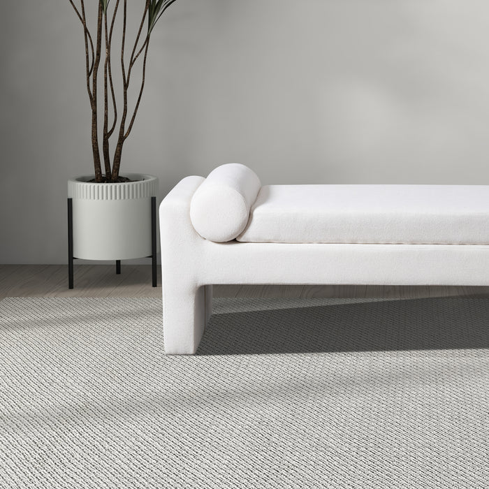 Camden Bench in White Boucle