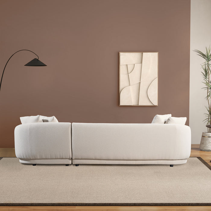 Chandler Cream Boucle Right Sectional Sofa