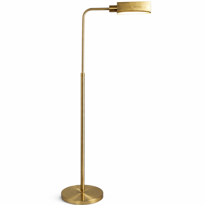 Elara Floor Lamp | Gold Brass Dome & Rattan Stem