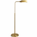 Elara Floor Lamp | Gold Brass Dome & Rattan Stem