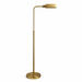 Elara Floor Lamp | Gold Brass Dome & Rattan Stem