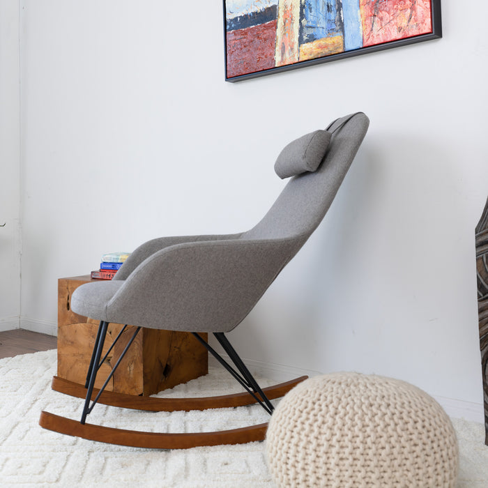 Chloe Mid Century Modern Rocker Livingroom And Bedroom Chair