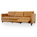 Christopher Tan Leather Electric Inclining Sofa | Right Facing Power Recliner Couch | Ashcroft Imports Furniture