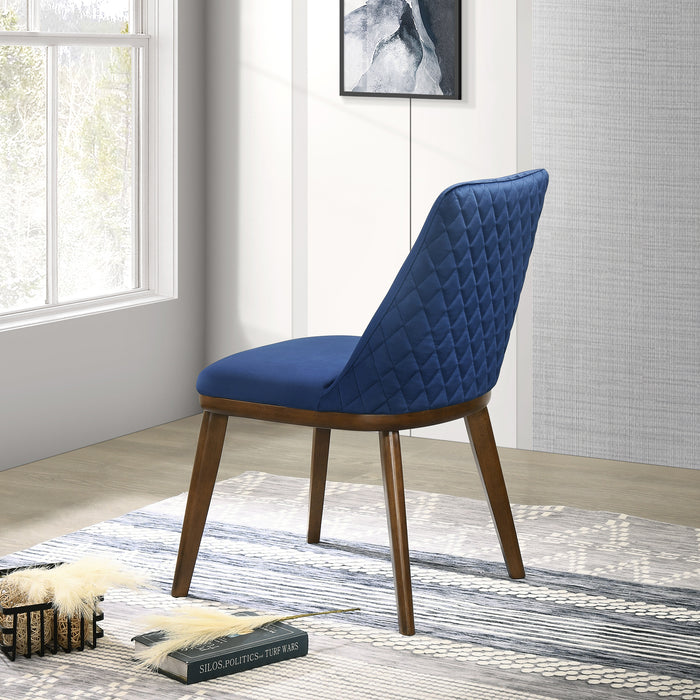 Clove Navy Blue Velvet Dining Chair (Set Of 2)