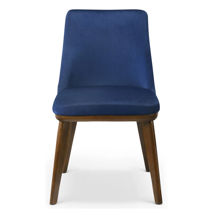 Clove Navy Blue Velvet Dining Chair (Set Of 2)