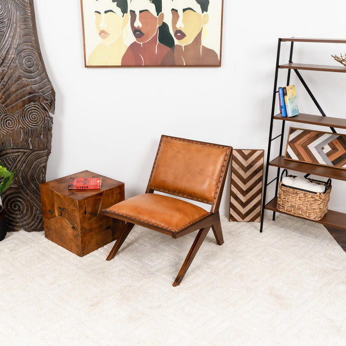 Colin Tan Genuine Leather Lounge Chair