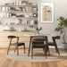 Dakota Solid Wood & Black Vegan Leather Dining Chair – Walnut Finish | Ashcroft Imports Furniture