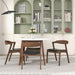 Dakota Solid Wood & Black Vegan Leather Dining Chair – Walnut Finish | Ashcroft Imports Furniture