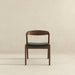 Dakota Solid Wood & Black Vegan Leather Dining Chair – Walnut Finish | Ashcroft Imports Furniture