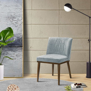 Dublın Mid-Century Modern Upholstered  Grey Fabric Dining Chair (Set of 2)