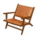 Daniel Mid-Century Modern Genuine Tan Leather Lounge Chair | Ashcroft Imports Furniture