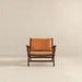 Daniel Mid-Century Modern Genuine Tan Leather Lounge Chair | Ashcroft Imports Furniture