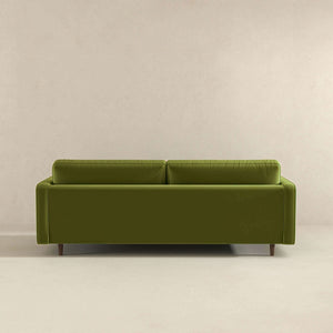 Anthony Mid-Century Modern Pistachio Green Pillow Back Velvet Sofa