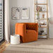 Delaney Mid-Century Modern Burnt Orange Velvet Swivel Accent Chair | Ashcroft Imports Furniture