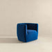 Delaney Mid-Century Modern Dark Blue Velvet Swivel Accent Chair | Ashcroft Imports Furniture