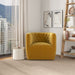 Delaney Mid-Century Modern Gold Velvet Swivel Accent Chair | Ashcroft Imports Furniture