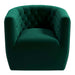 Delaney Mid-Century Modern Green Velvet Swivel Accent Chair | Ashcroft Imports Furniture