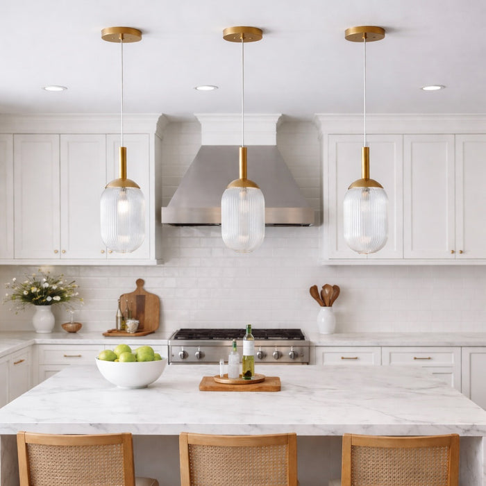 Dover Pendant Lamp - Bronze and Clear
