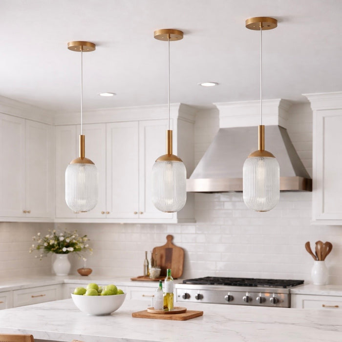 Dover Pendant Lamp - Bronze and Clear