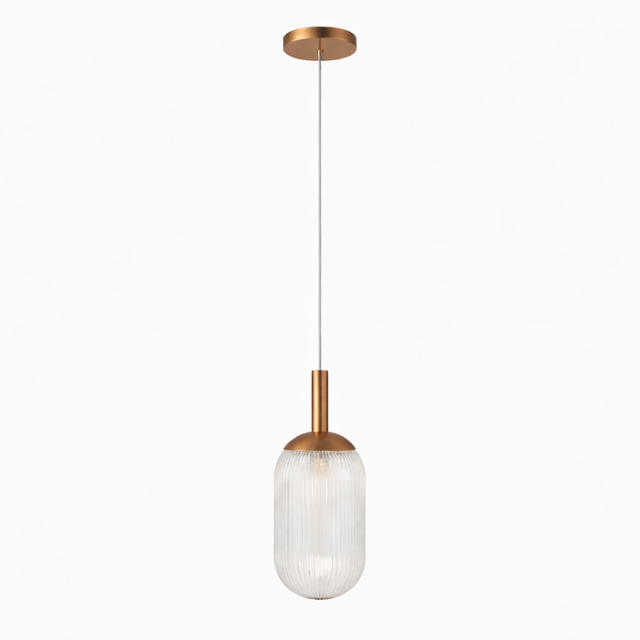 Dover Pendant Lamp - Bronze and Clear