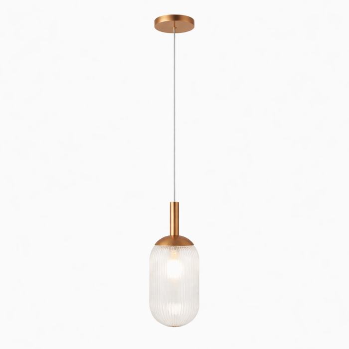 Dover Pendant Lamp - Bronze and Clear