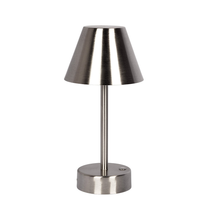Elegance Rechargeable LED Table Lamp Brushed Nickel LED Touch Switch