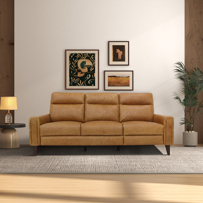 Elliot Incliner Sofa Left - Waxy Tan Leather