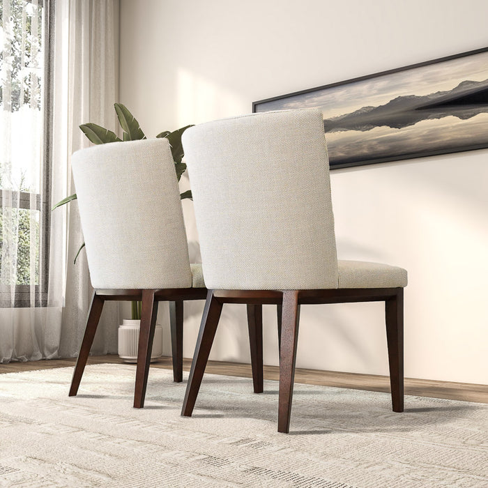Elmwood Beige Fabric Dining Chair (Set Of 2)