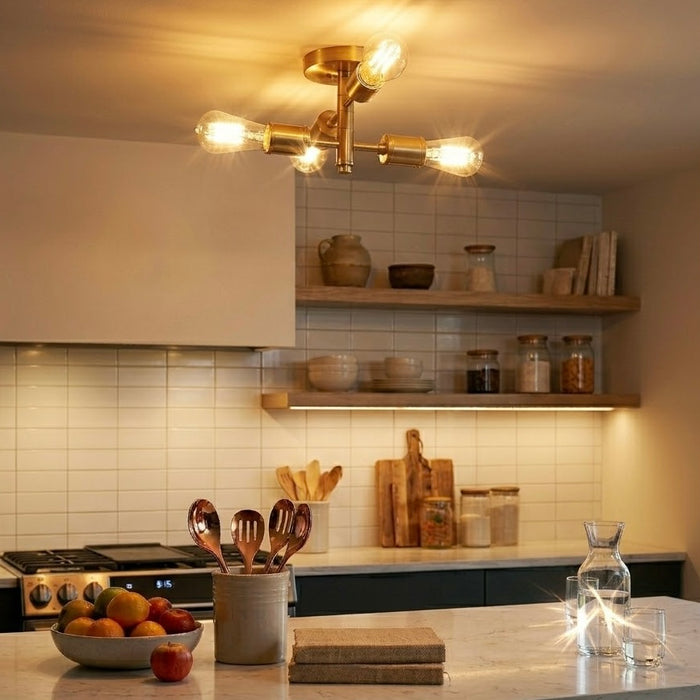 Ephemeral Four Lights Semi Flush Pendant Lamp