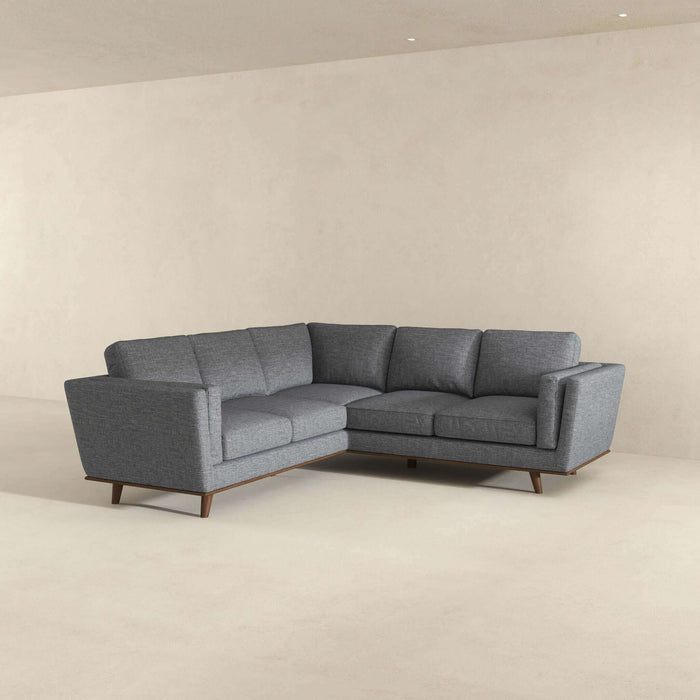 Erman Pillow Back Corner Sofa In Dark Gray ashcroftfurniture