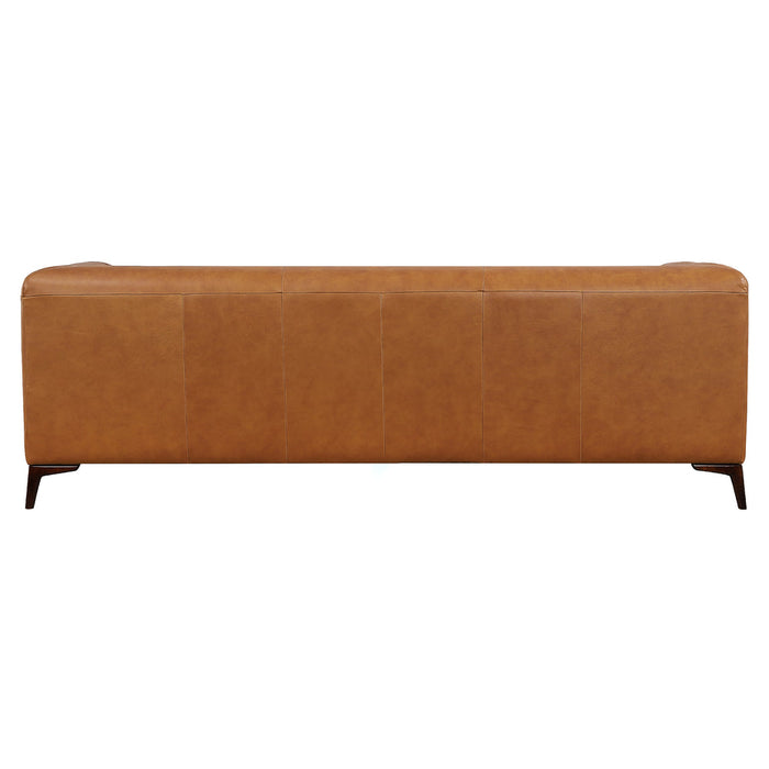 Beatnik Tan Leather Sofa